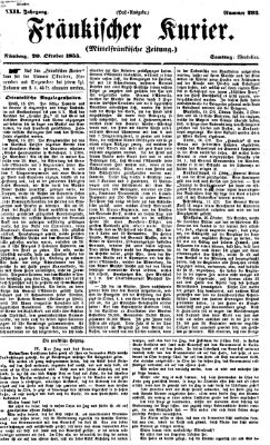 Fränkischer Kurier Samstag 20. Oktober 1855