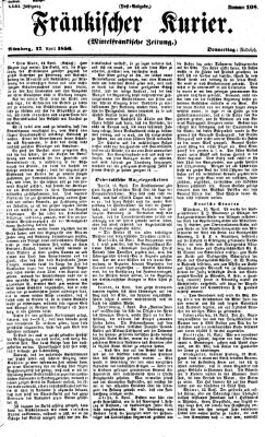 Fränkischer Kurier Donnerstag 17. April 1856