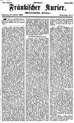 Fränkischer Kurier Donnerstag 11. September 1856