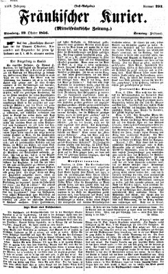 Fränkischer Kurier Sonntag 19. Oktober 1856