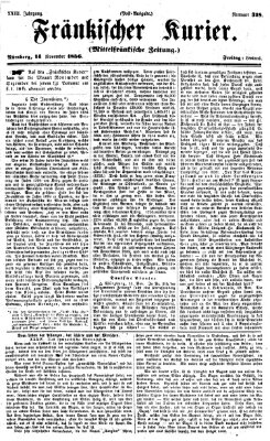 Fränkischer Kurier Freitag 14. November 1856