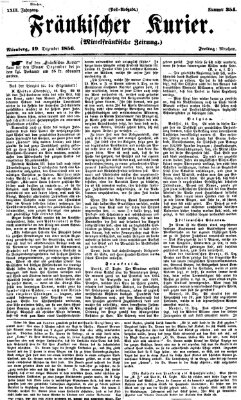 Fränkischer Kurier Freitag 19. Dezember 1856
