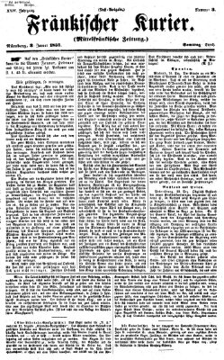 Fränkischer Kurier Samstag 3. Januar 1857