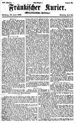 Fränkischer Kurier Sonntag 25. Januar 1857