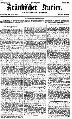 Fränkischer Kurier Freitag 20. März 1857