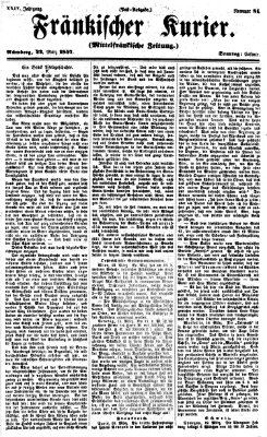 Fränkischer Kurier Sonntag 22. März 1857