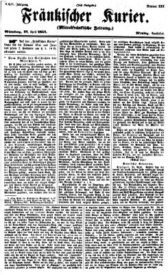 Fränkischer Kurier Montag 27. April 1857