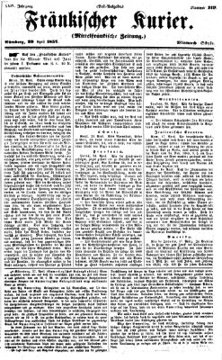 Fränkischer Kurier Mittwoch 29. April 1857