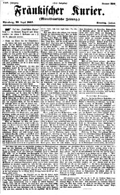 Fränkischer Kurier Sonntag 23. August 1857