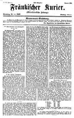 Fränkischer Kurier Dienstag 21. Juni 1859