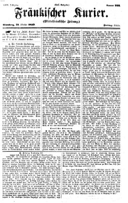 Fränkischer Kurier Freitag 21. Oktober 1859