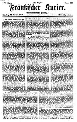 Fränkischer Kurier Donnerstag 29. Dezember 1859