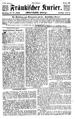 Fränkischer Kurier Dienstag 20. März 1860