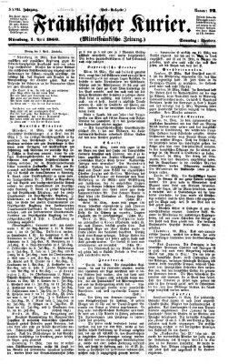 Fränkischer Kurier Sonntag 1. April 1860