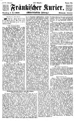 Fränkischer Kurier Mittwoch 4. April 1860