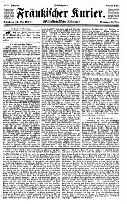 Fränkischer Kurier Montag 14. Mai 1860