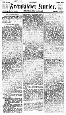 Fränkischer Kurier Freitag 31. Juli 1863