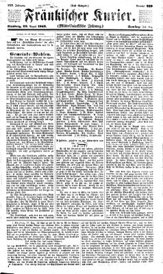 Fränkischer Kurier Samstag 29. August 1863