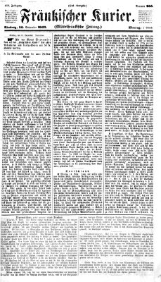 Fränkischer Kurier Montag 14. September 1863