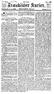 Fränkischer Kurier Samstag 21. November 1863