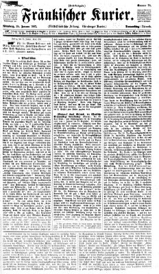 Fränkischer Kurier Donnerstag 24. Januar 1867