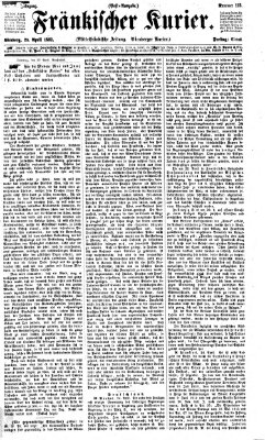 Fränkischer Kurier Freitag 26. April 1867