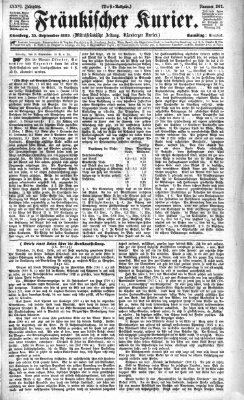 Fränkischer Kurier Samstag 25. September 1869
