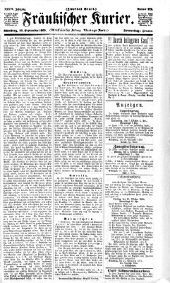 Fränkischer Kurier Donnerstag 30. September 1869