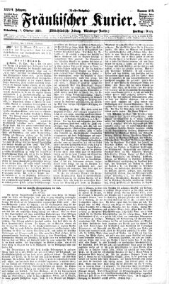 Fränkischer Kurier Freitag 1. Oktober 1869