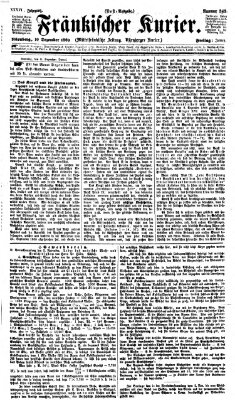 Fränkischer Kurier Freitag 10. Dezember 1869