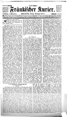 Fränkischer Kurier Mittwoch 2. März 1870