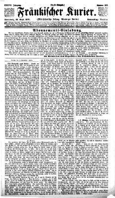 Fränkischer Kurier Donnerstag 22. September 1870