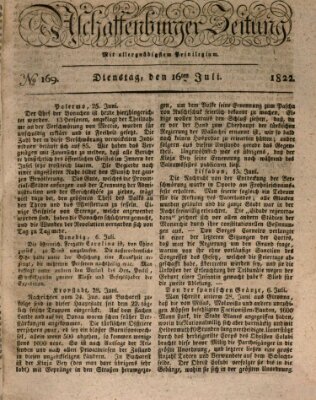 Aschaffenburger Zeitung Dienstag 16. Juli 1822