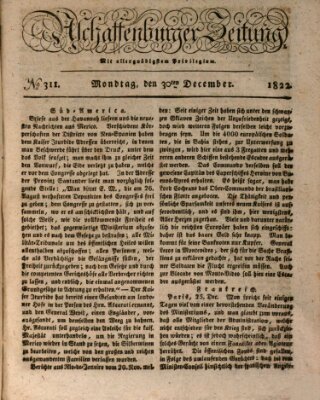 Aschaffenburger Zeitung Montag 30. Dezember 1822