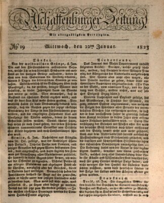 Aschaffenburger Zeitung Mittwoch 22. Januar 1823
