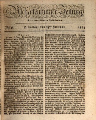 Aschaffenburger Zeitung Dienstag 25. Februar 1823