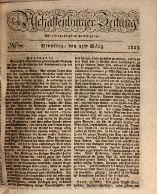 Aschaffenburger Zeitung Dienstag 25. März 1823
