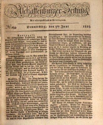 Aschaffenburger Zeitung Donnerstag 5. Juni 1823