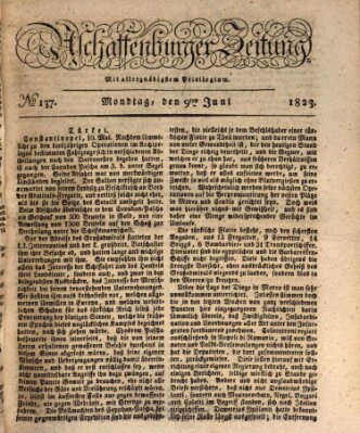 Aschaffenburger Zeitung Montag 9. Juni 1823