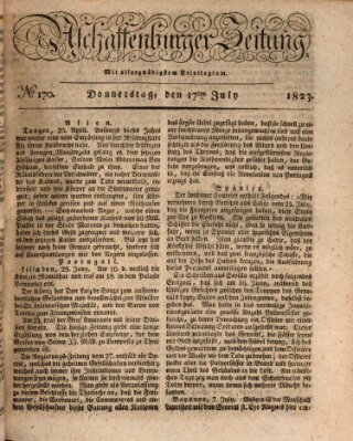 Aschaffenburger Zeitung Donnerstag 17. Juli 1823