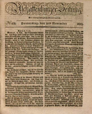 Aschaffenburger Zeitung Donnerstag 20. November 1823