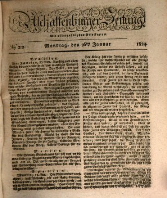 Aschaffenburger Zeitung Montag 26. Januar 1824