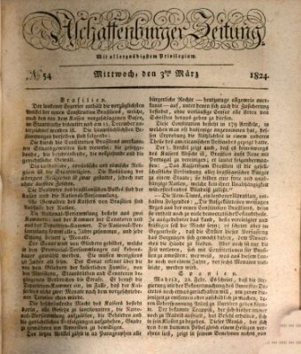 Aschaffenburger Zeitung Mittwoch 3. März 1824