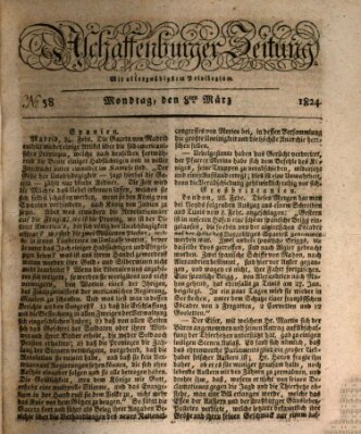 Aschaffenburger Zeitung Montag 8. März 1824