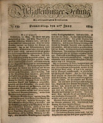 Aschaffenburger Zeitung Donnerstag 10. Juni 1824