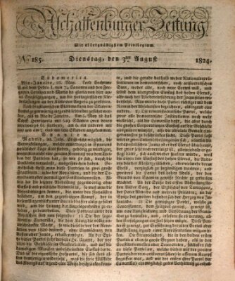 Aschaffenburger Zeitung Dienstag 3. August 1824
