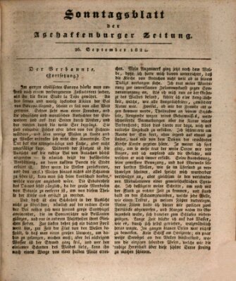 Aschaffenburger Zeitung Sonntag 26. September 1824