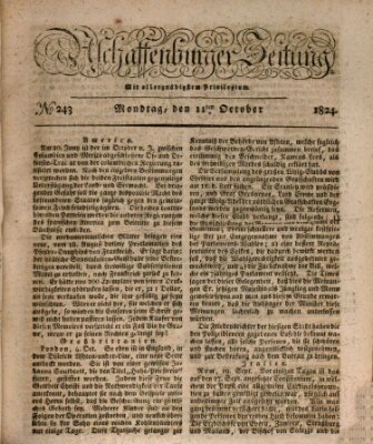 Aschaffenburger Zeitung Montag 11. Oktober 1824