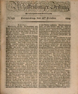 Aschaffenburger Zeitung Donnerstag 28. Oktober 1824