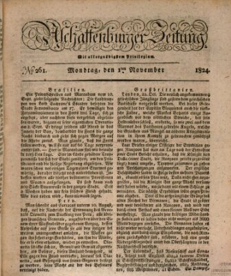 Aschaffenburger Zeitung Montag 1. November 1824